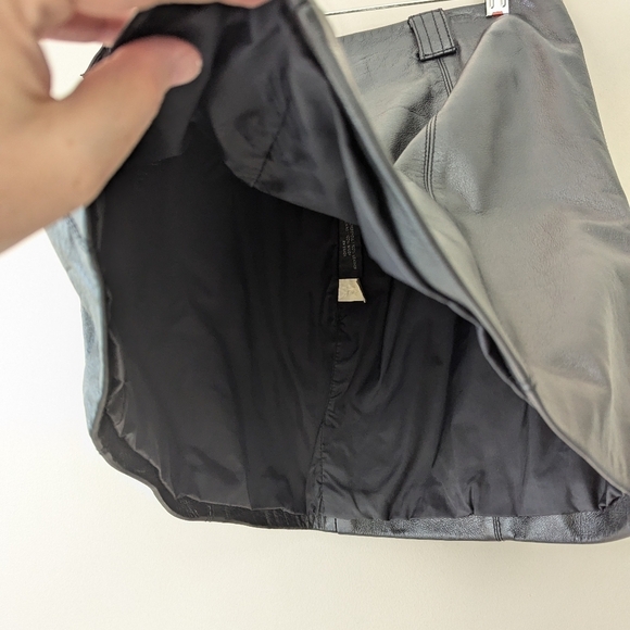 Vintage 90s Wilson's Maxima Leather Mini Skirt Minimalist Capsule - Picture 11 of 15